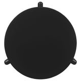 Cordova black end table angled view