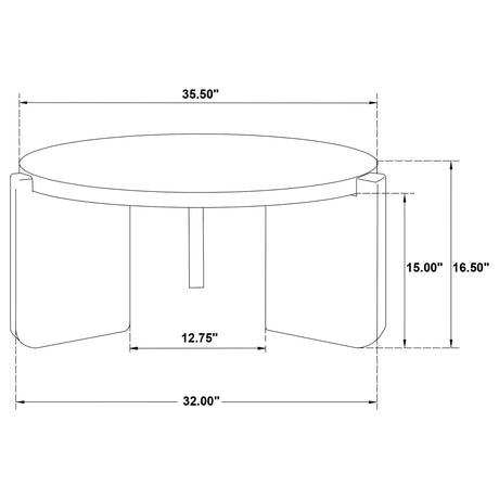 Cordova black 3-piece table set in living room