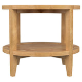 Side angle of Camillo coffee table with storage shelf