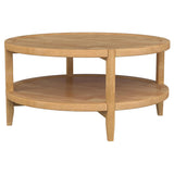 Top view of Camillo coffee table in maple with tray-effect edges