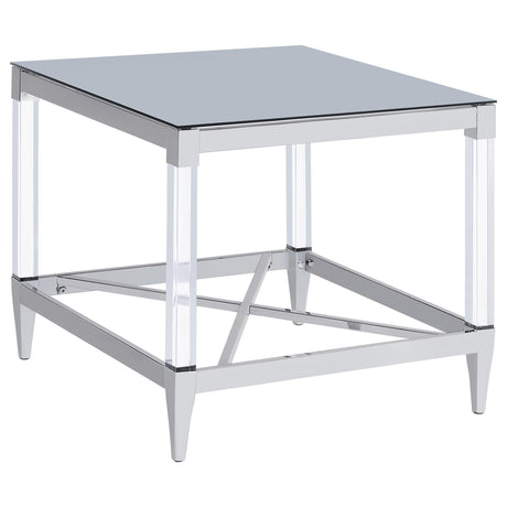 Side view of Lindley coffee table and end table set