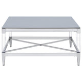 Angle view showing Lindley coffee table and end table