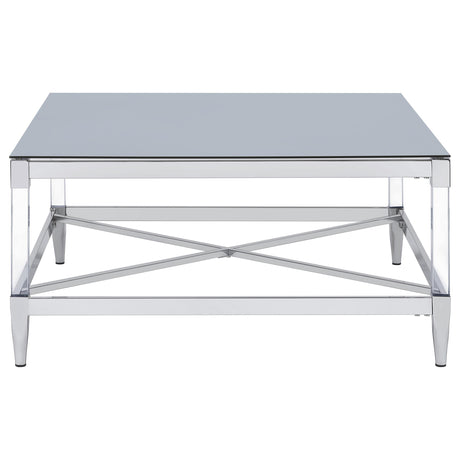 Angle view showing Lindley coffee table and end table