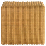 Close up of woven rattan texture on table