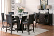 Daisy Round Dark Cherry Counter Height Dining Set main view showing table and chairs