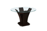 Front view of Daisy Round Dark Cherry Dining Room Set