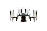 Group image of Daisy Round Dark Cherry Dining Set with 6 chairs