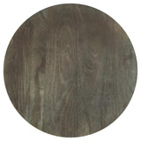 Top view of round coffee table surface