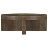 Side view of end table highlighting leg design