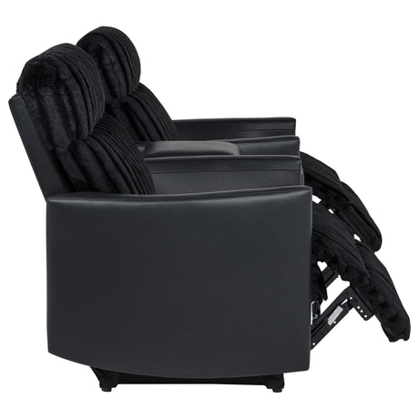 Madden 3-piece Corduroy Upholstered Manual Theater Seating Black — product image 9