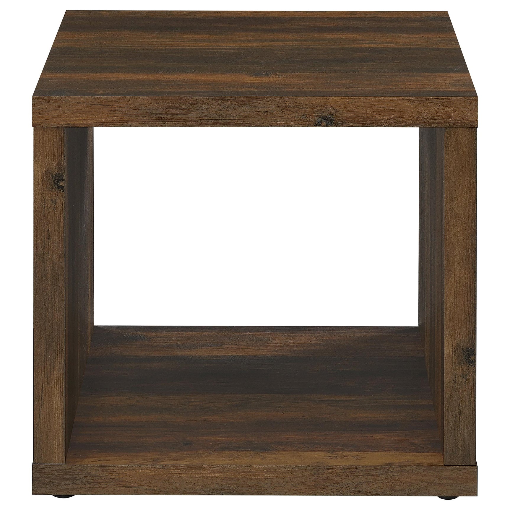Frisco set showing rustic dark pine wood-look finish