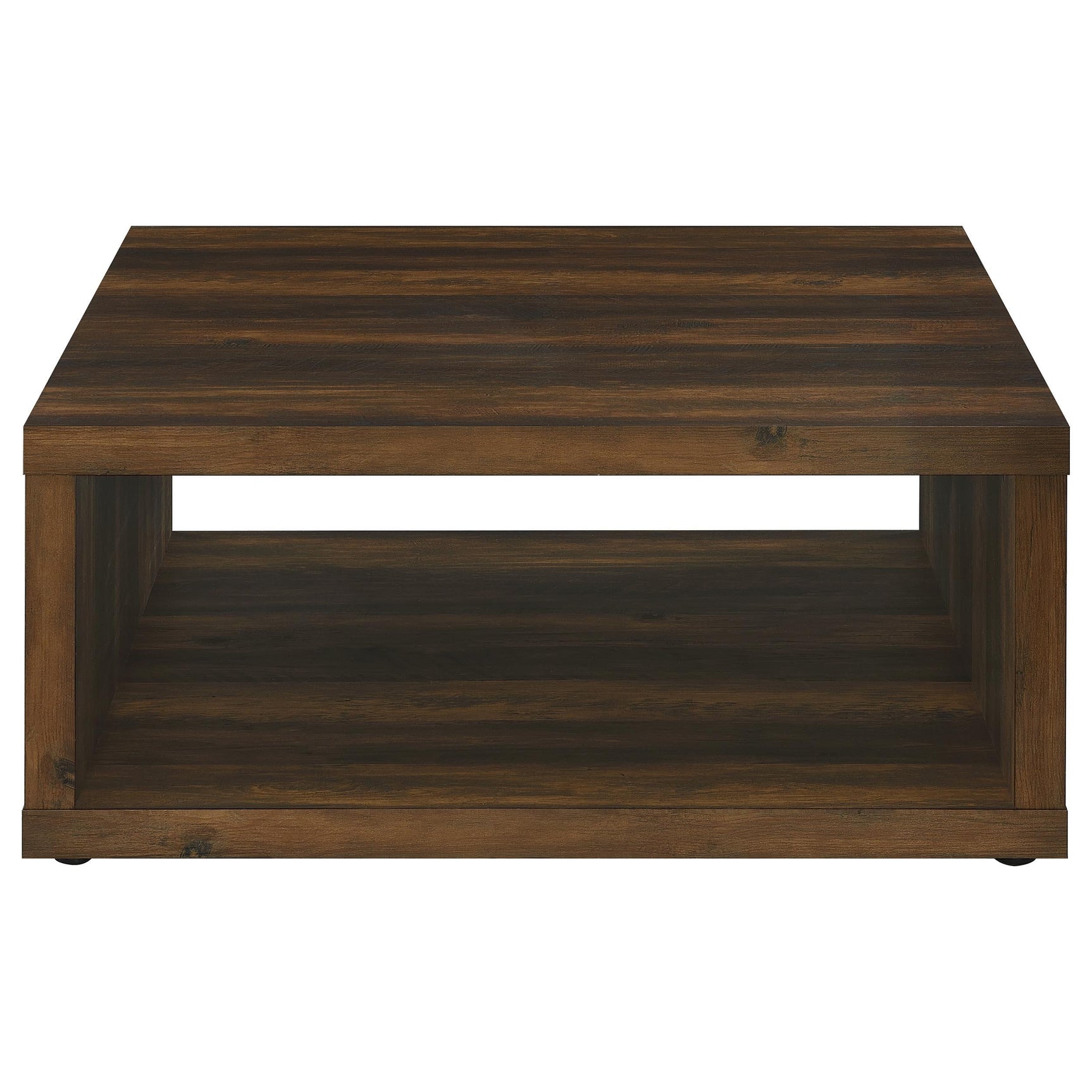 End table with plastic glides underneath