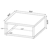 Detailed view of melamine wood-grain finish