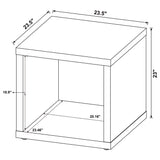 Top view of coffee table surface