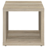 Close-up of distressed pine finish on Frisco tables