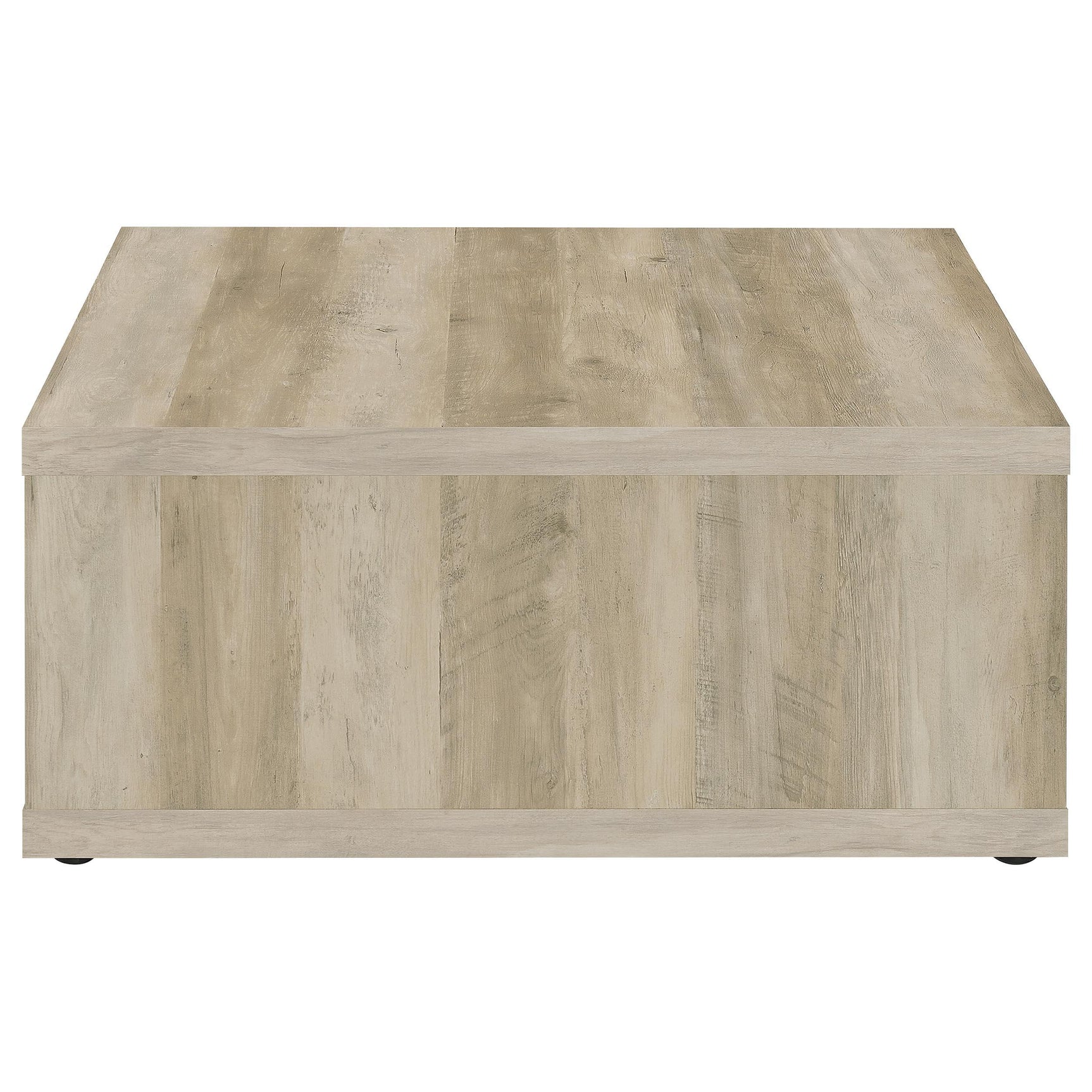 Top view of coffee table showing surface area