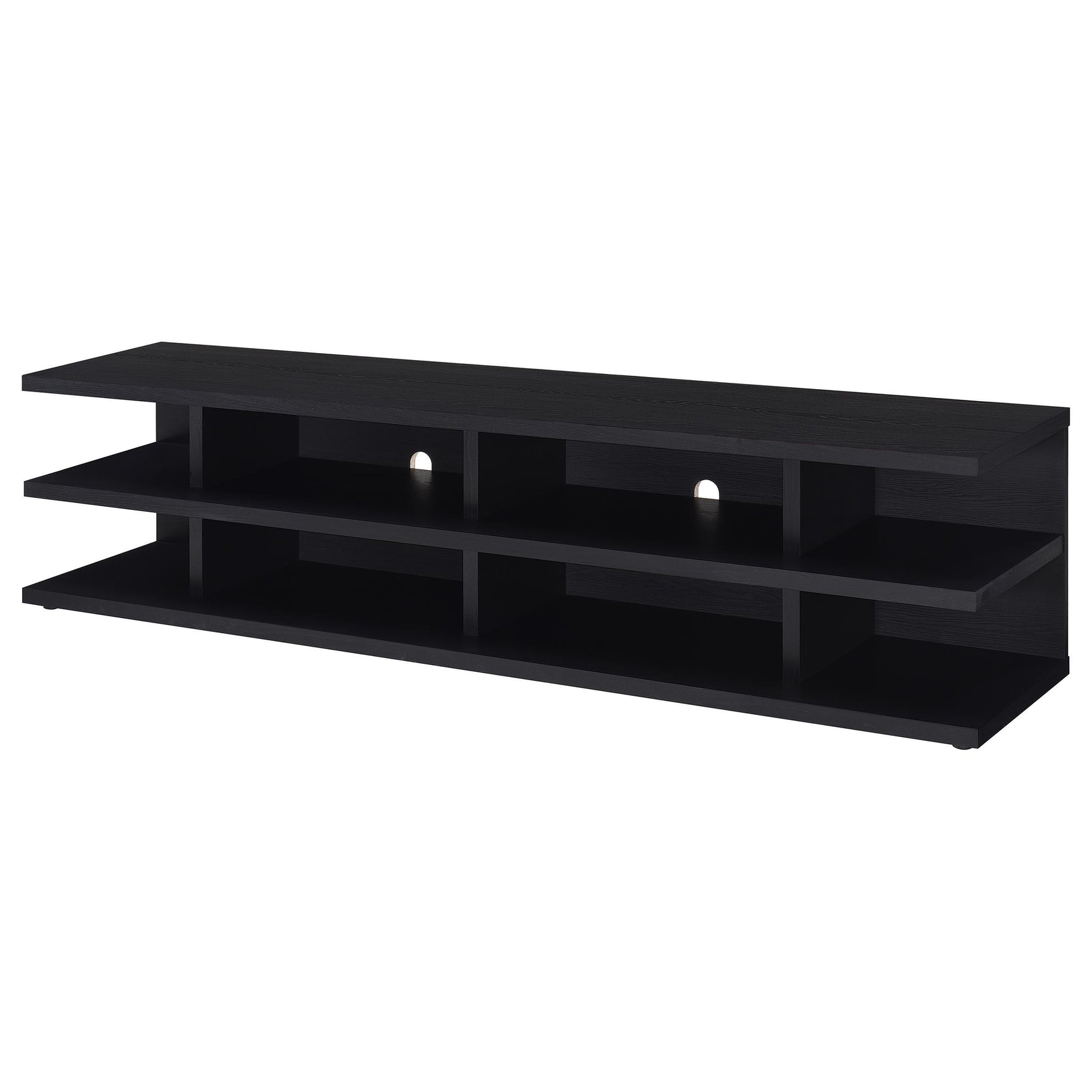 Cartmill TV stand wire management hole detail