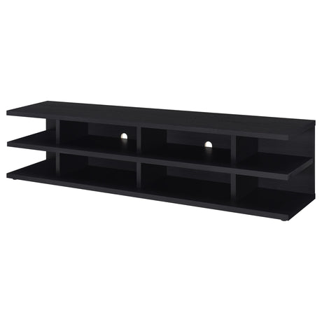 Cartmill TV stand wire management hole detail