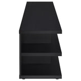 Cartmill TV stand backside showing cord holes