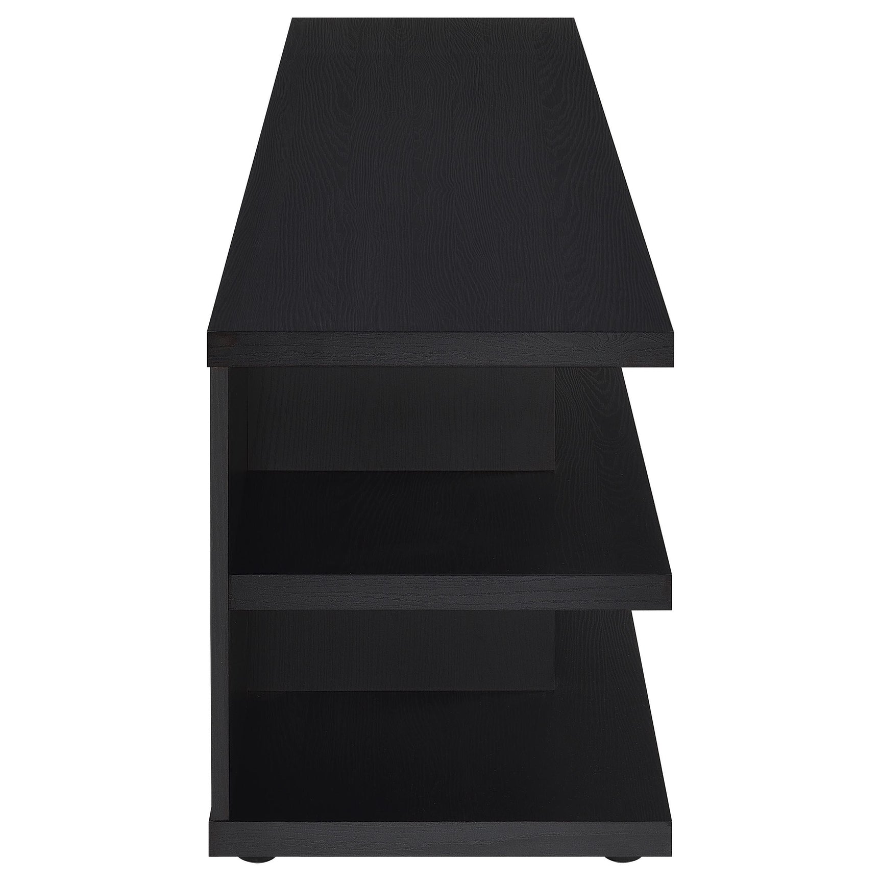 Cartmill TV stand backside showing cord holes