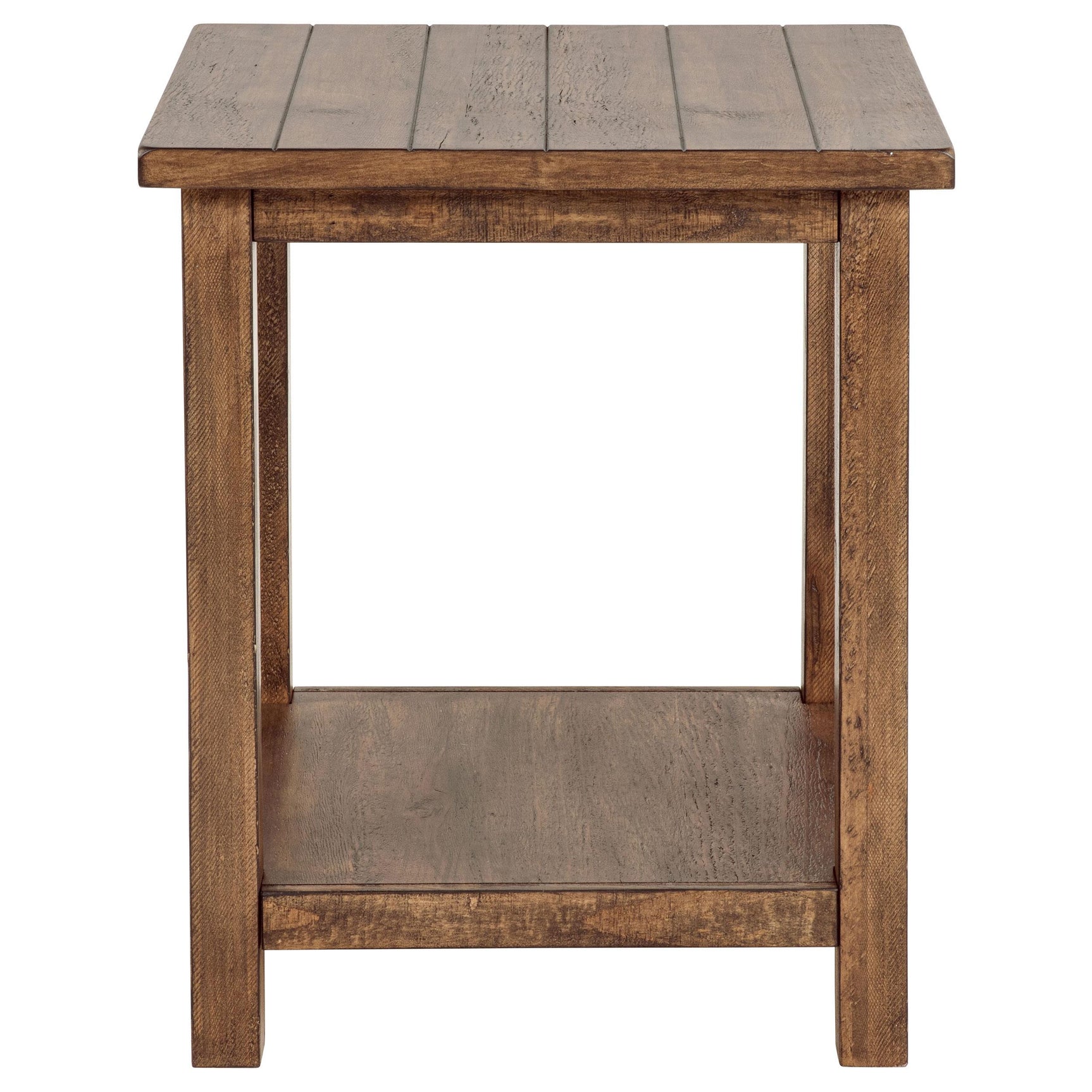 End table top with distressed finish