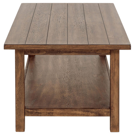 Coffee table top surface with items