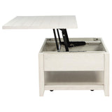 Side view of Payne lift-top coffee table