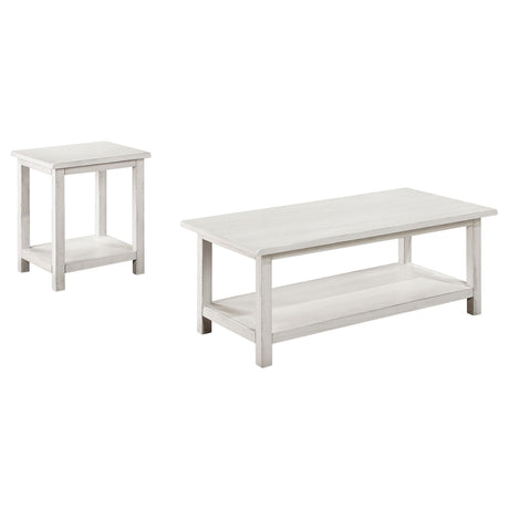 Payne coffee table top surface with rustic finish