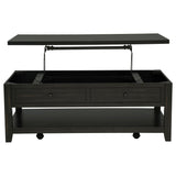 Payne 48-inch Mobile Lift Top Coffee Table in Distressed Java finish