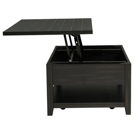 Payne 48-inch Mobile Lift Top Coffee Table in Distressed Java finish
