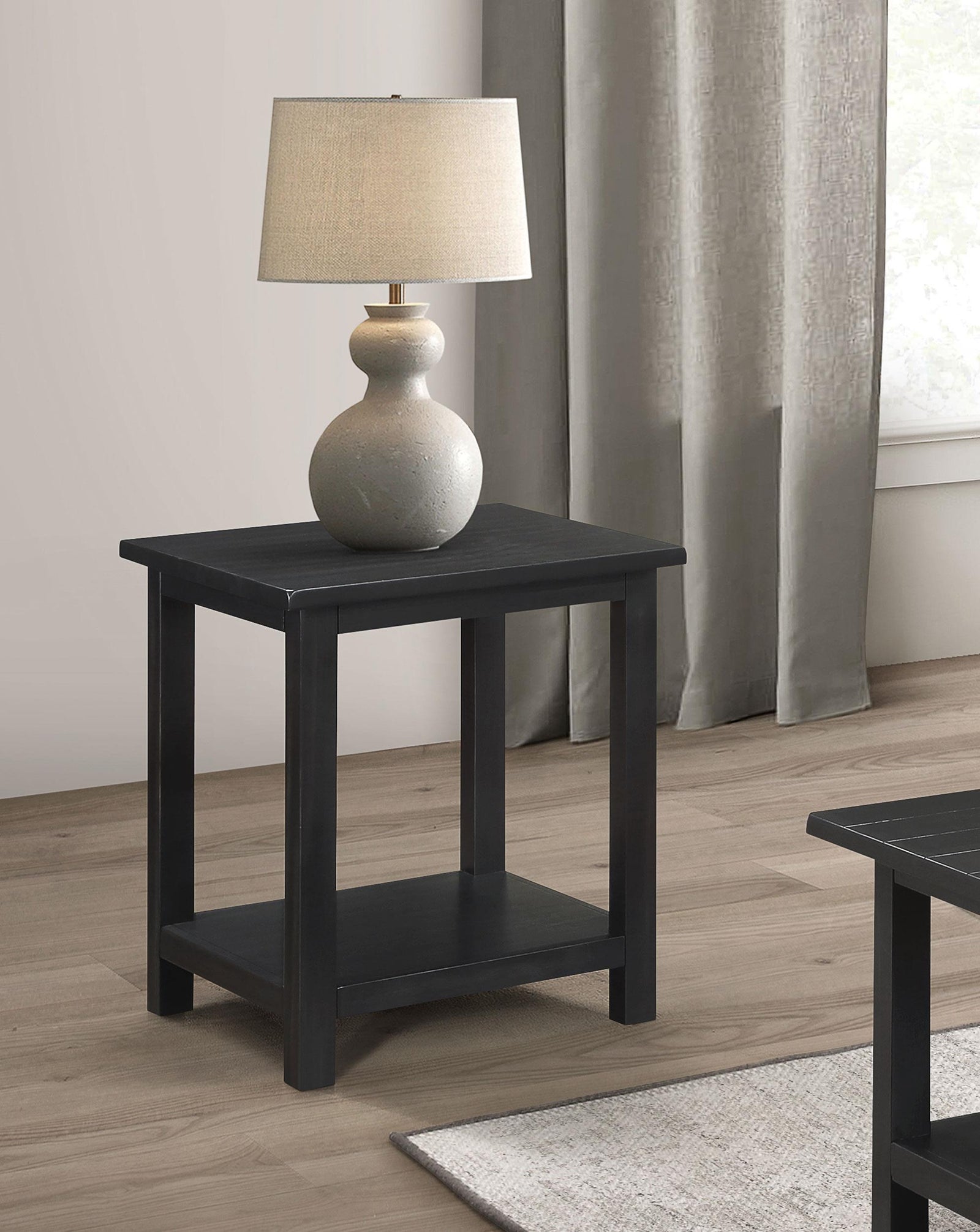 Payne Wood End Table with Shelf Java 710566