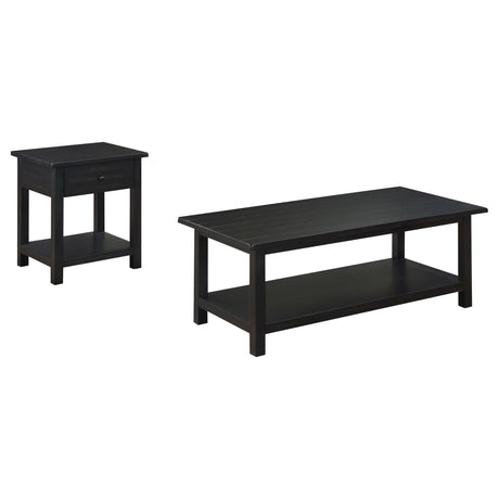 Coffee table surface showing wood grain and rustic finish