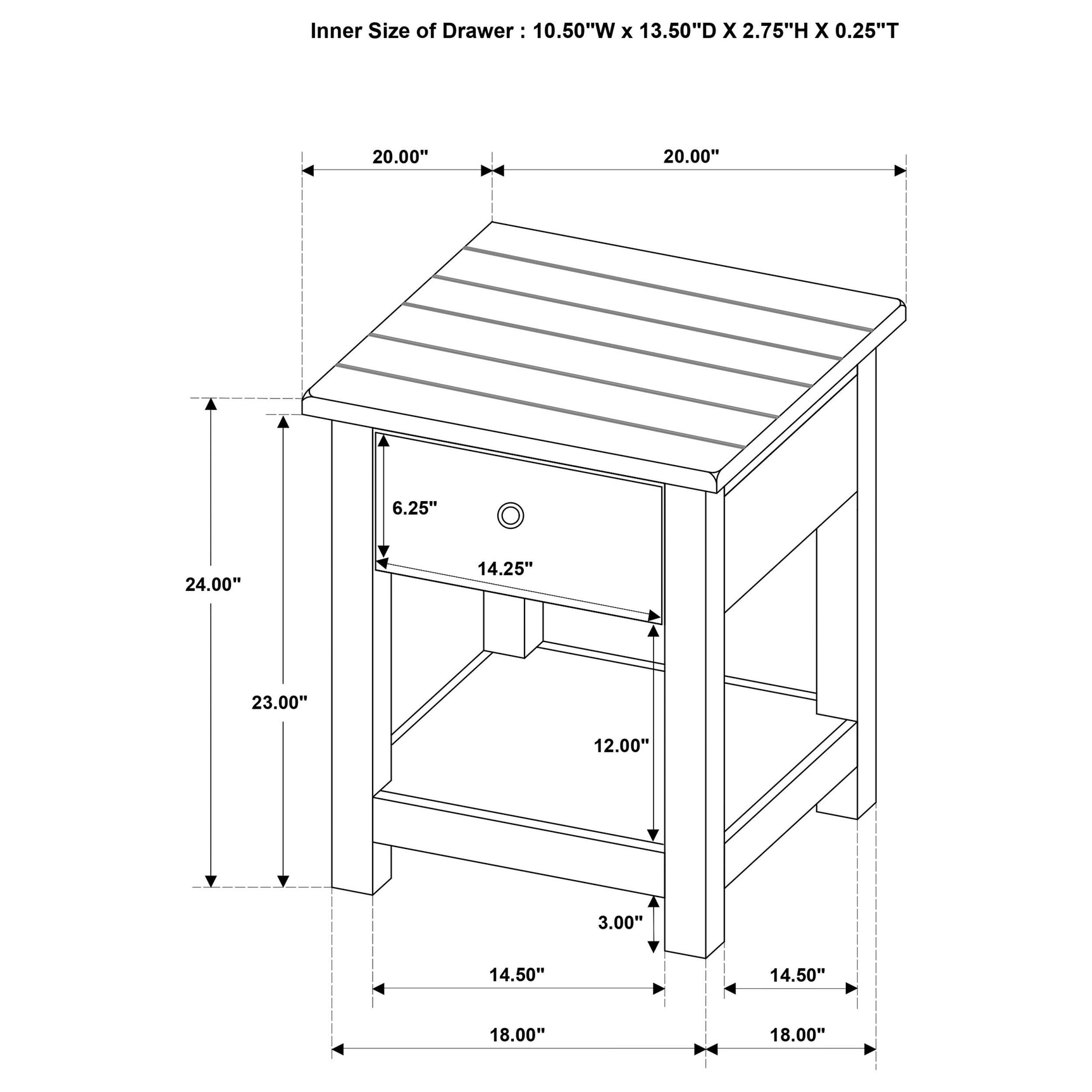 Assembly hardware and instructions included