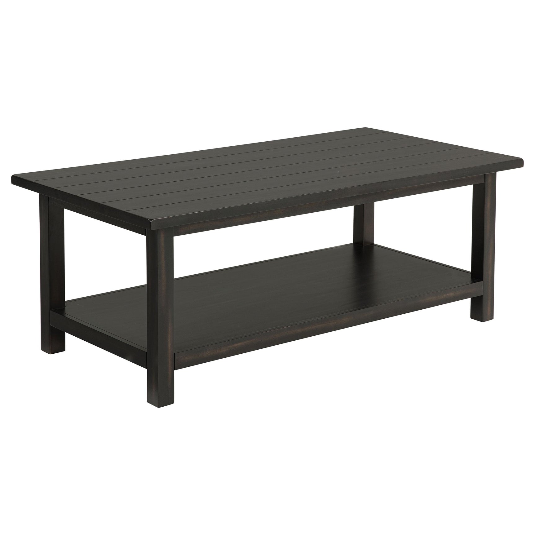 Side view of coffee and end table set