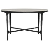 Hermas 3-piece Round Marble Coffee and End Table Set White