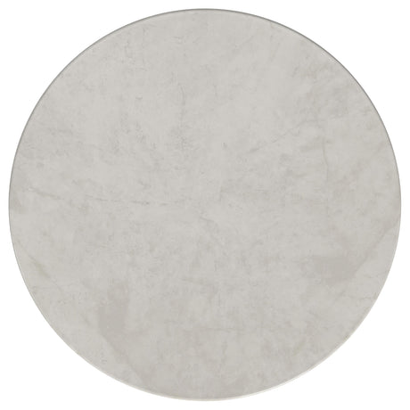 Top view of Hermas round marble coffee table