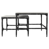 Ebby nesting coffee tables shown nested together
