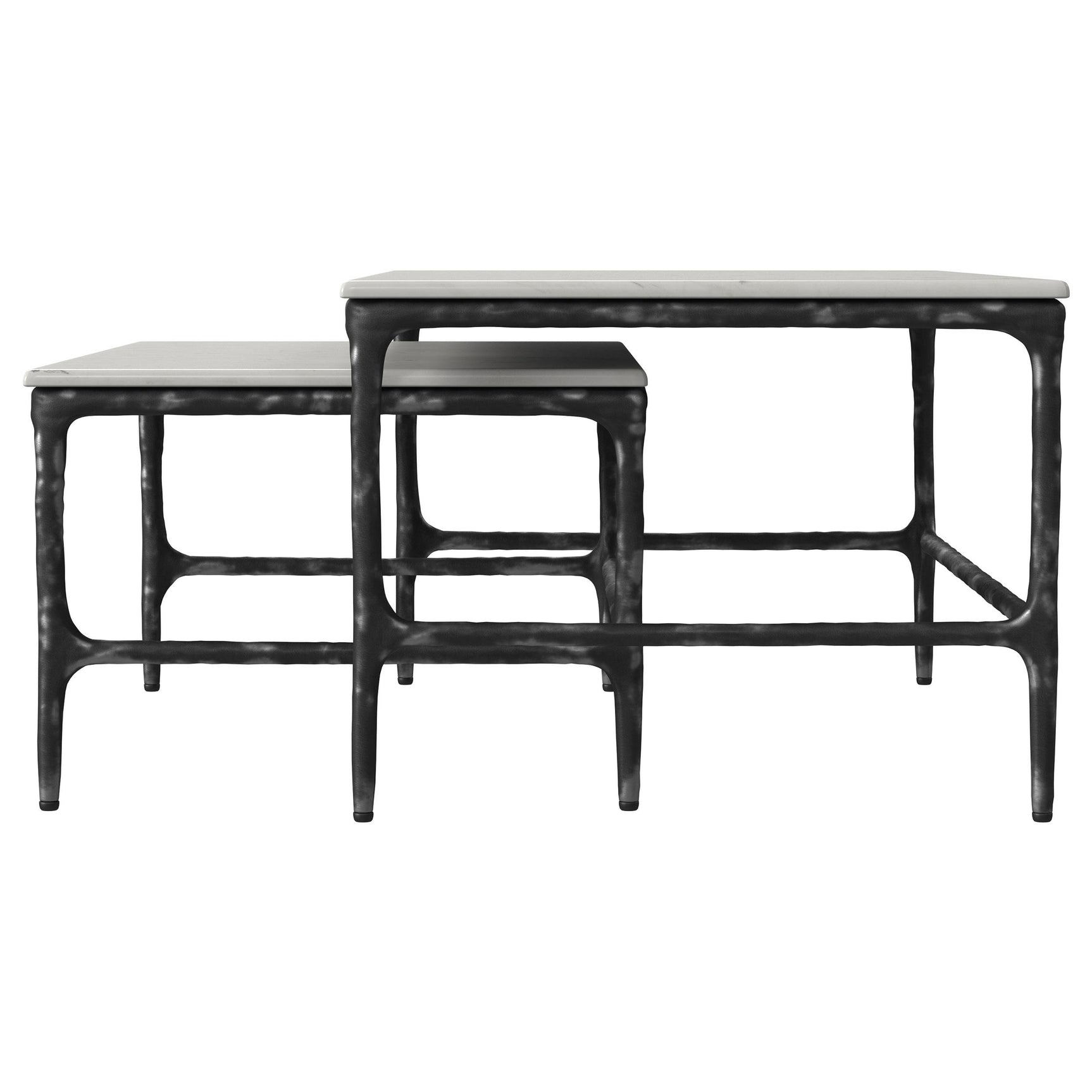 Ebby nesting coffee tables shown nested together