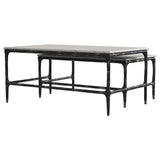 Ebby nesting tables top down view highlighting marble