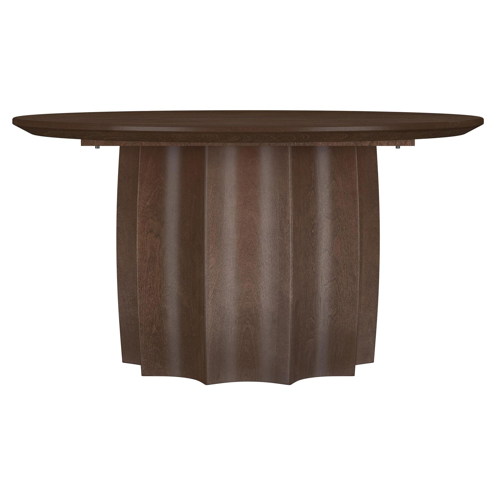 Angle showing roundover bevel edge on Cayenne coffee table