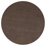 Cayenne solid mango wood round coffee table in walnut finish - close up of grain