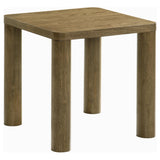 Castlewood brown oak end table front view