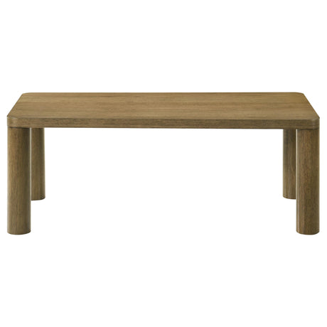 Close-up of oak veneer table surface