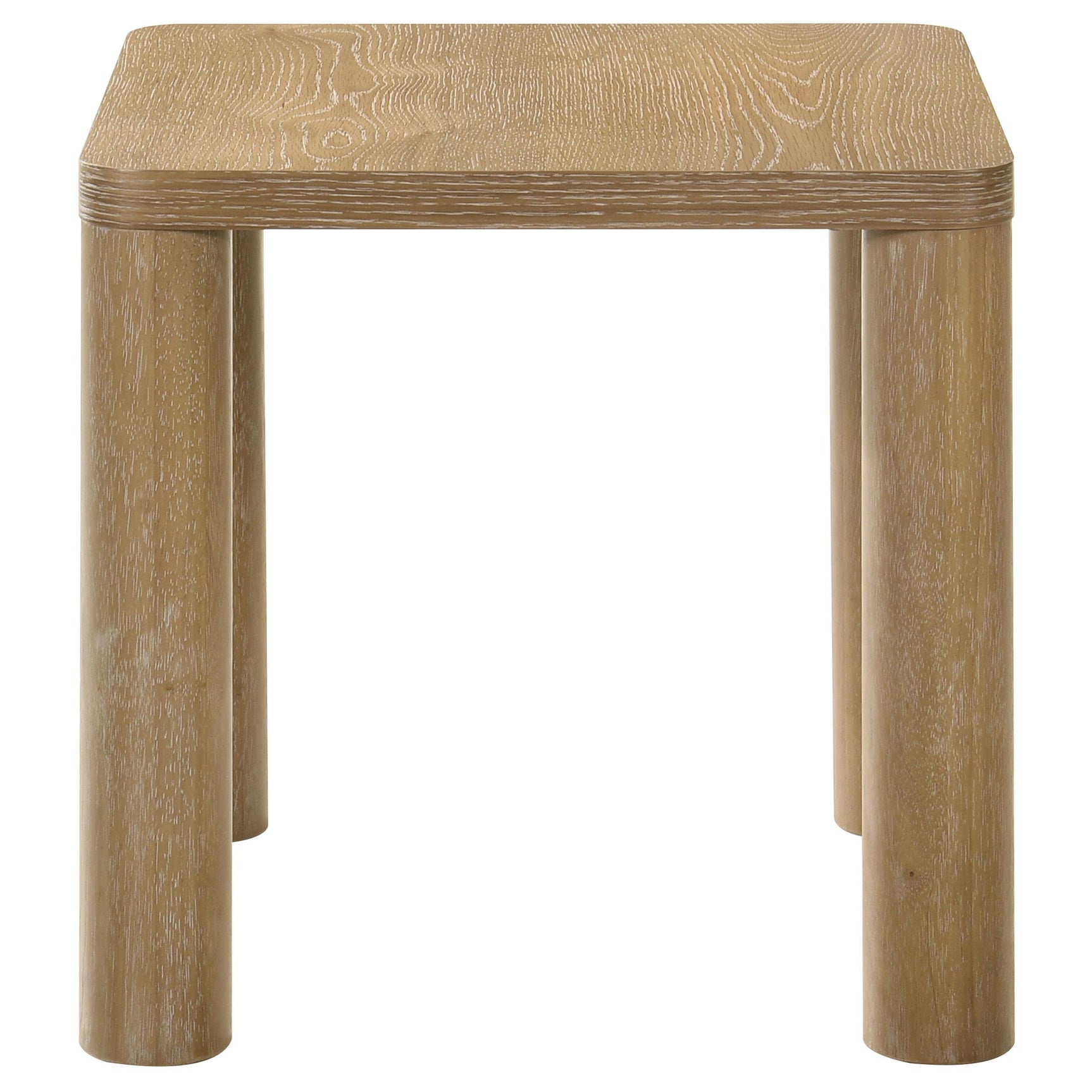 Castlewood table side angle showing rounded legs