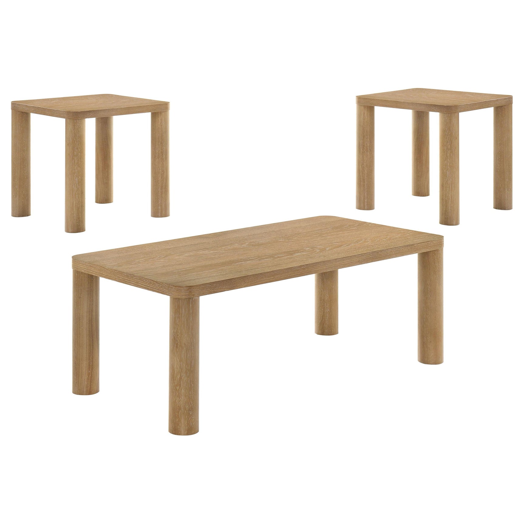 Castlewood coffee table close-up of oak veneer finish