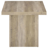 Plinth-style base design of coffee table