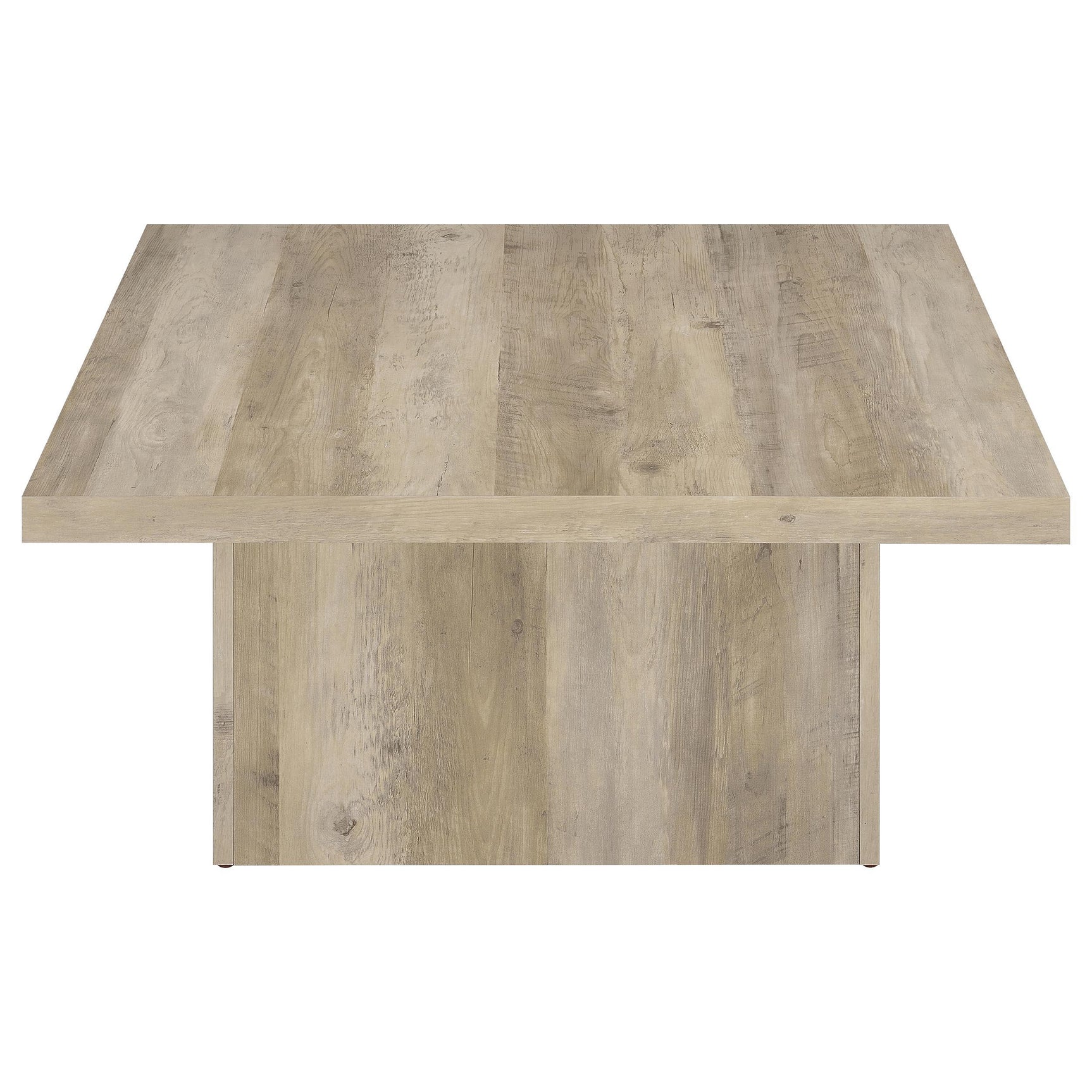 Coffee table with magazines and decor items