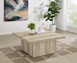 Devar Coffee Table corner angle showing plinth base