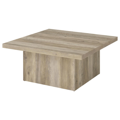 Side view of Devar engineered wood coffee table