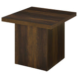 Wide plinth base detail of Devar side table